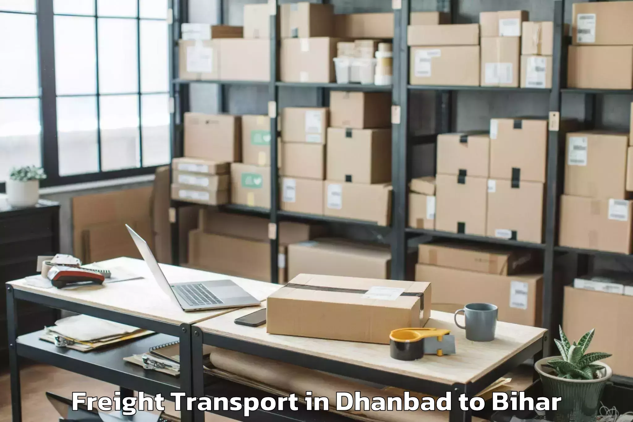 Trusted Dhanbad to Chautham Freight Transport